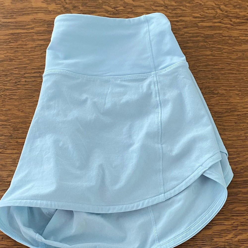Lululemon athletica Light Blue Speed Up Athletic Shorts Performance Design